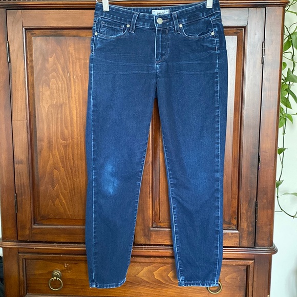 PAIGE Verdugo Crop Skinny Jeans in Pinnacle dark wash Size 27 - Picture 2 of 15